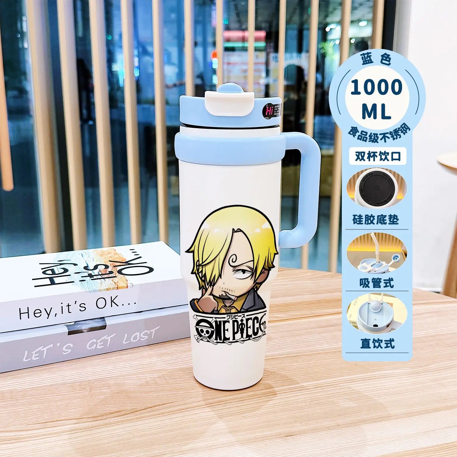 BANDAI One Piece Monkey D. Luffy Insulated Tumbler Stainless Steel