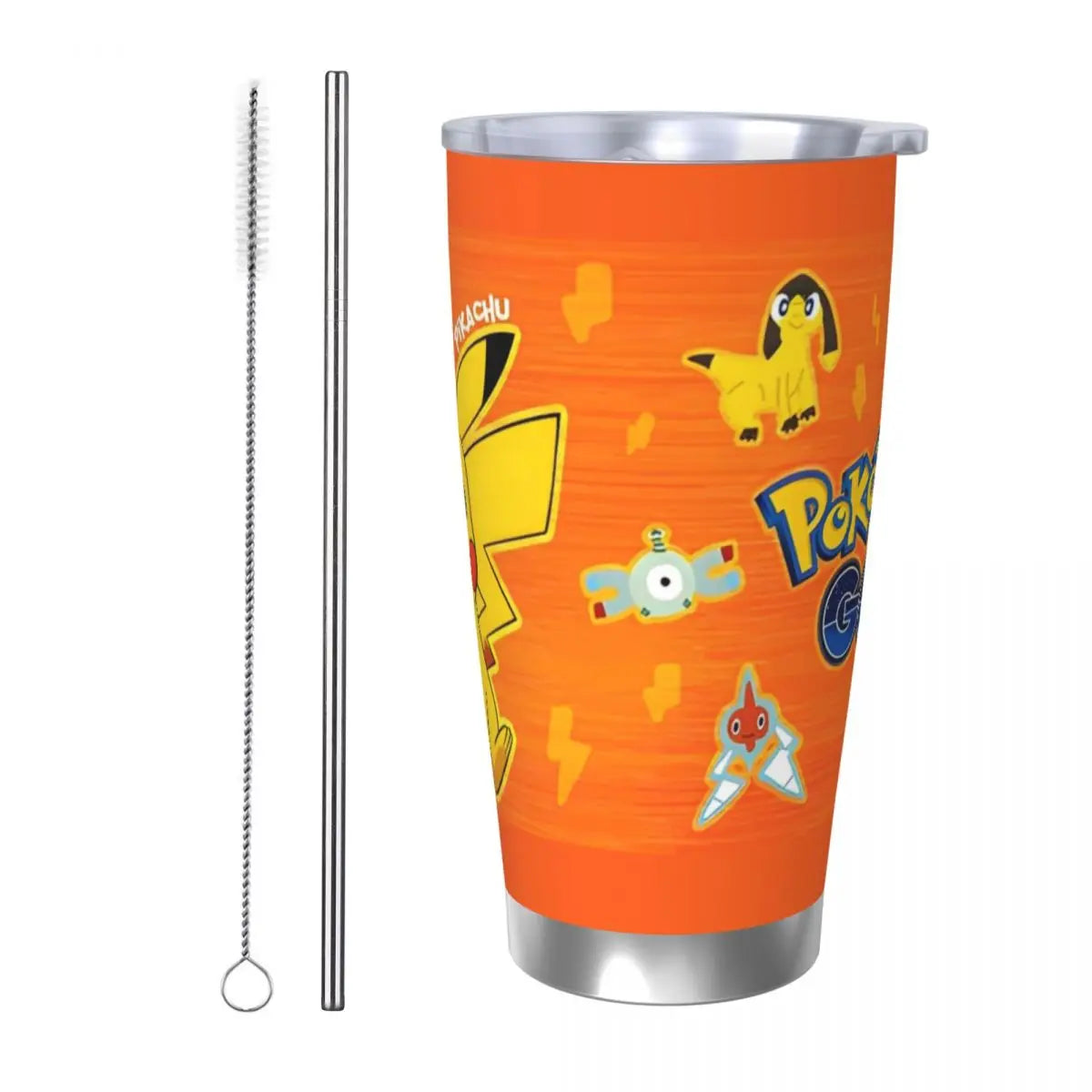 Manga PokeMon Insulated Tumbler with Straws Lid 20oz