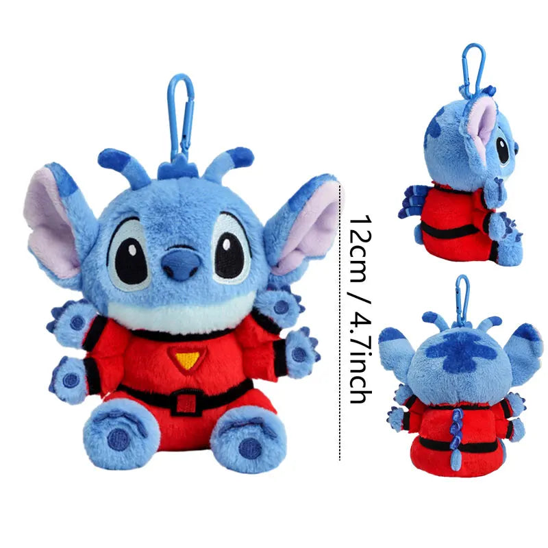 Anime Disney Kawaii Stitch Stuffed Toys Bluely Lilo&Stitch Plush Keychain Dolls Bag Pendant Birthday Party Gift For Kid Boy Girl