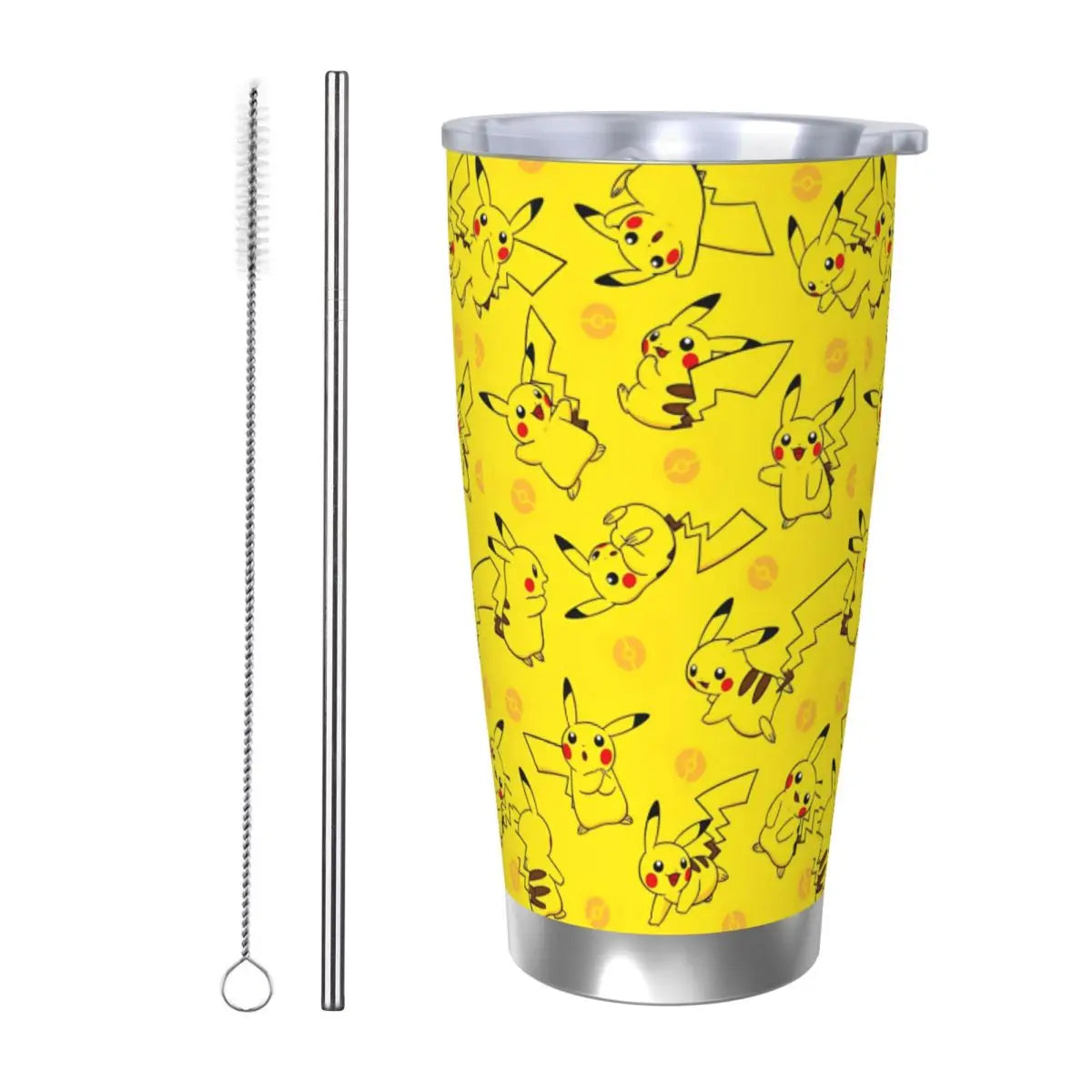 Manga Pokemon Insulated Tumbler with Straws 20oz